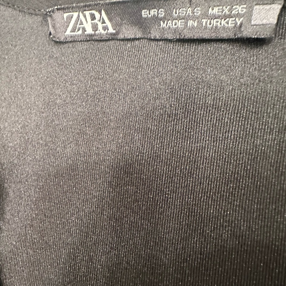 Zara Elegant Black Long Sleeve Dress - Picture 5 of 7
